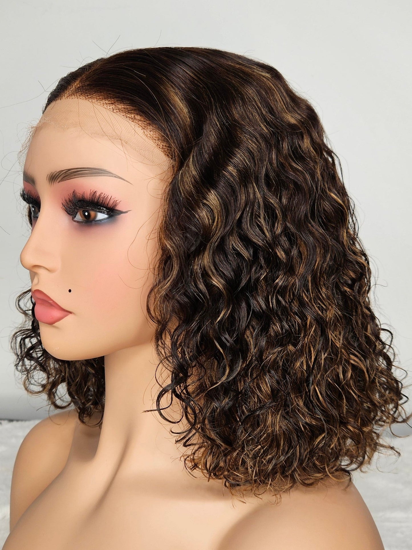 10” Curly Bob Wig – 5×5 Closure