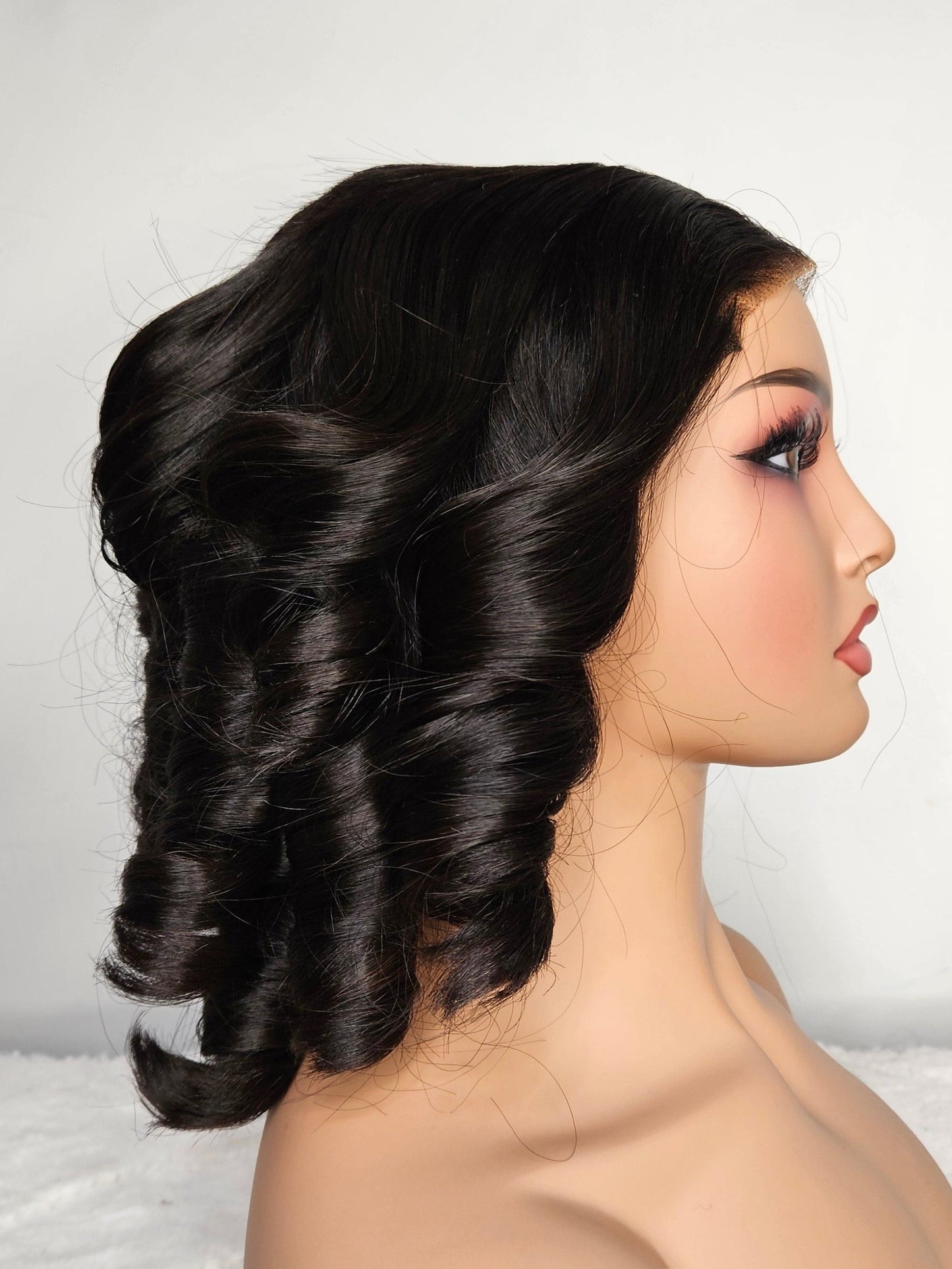 10” Curly Bob Wig – 5×5 Closure | Natural Black | Standard Lace