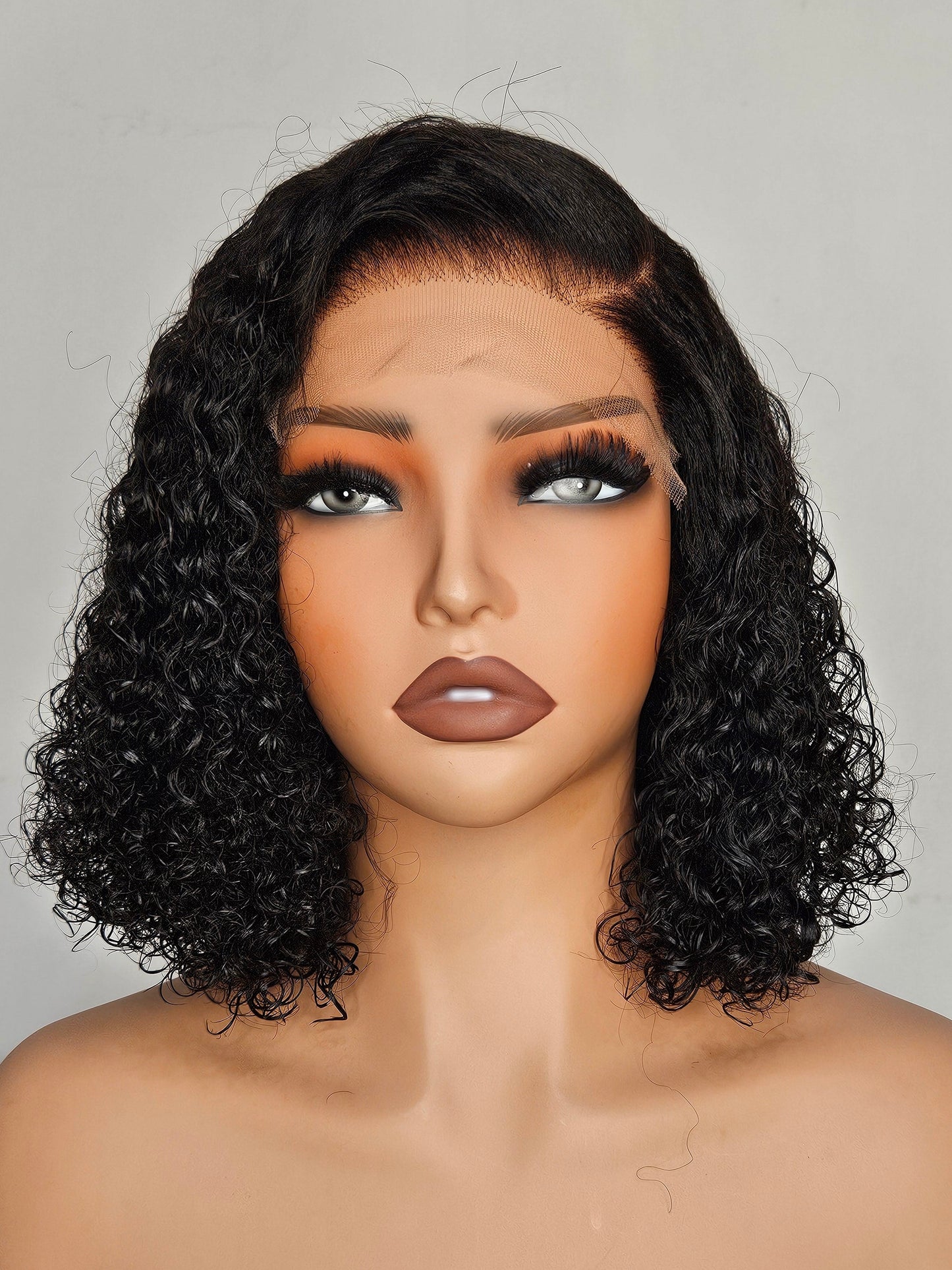 10” Pixie Curl Wig – 5×5 HD|Closure| Natural Black