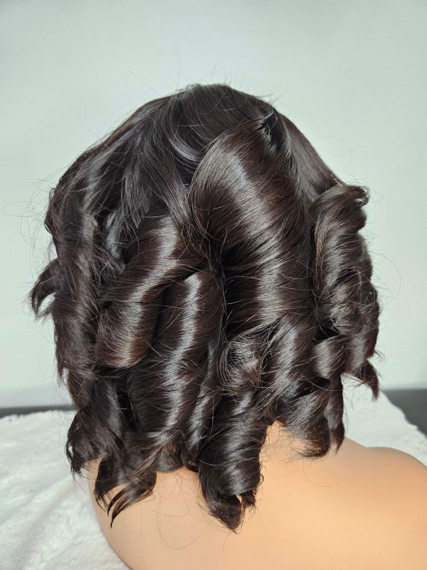 10” Curly Bob Wig – 5×5 Closure | Natural Black | Standard Lace